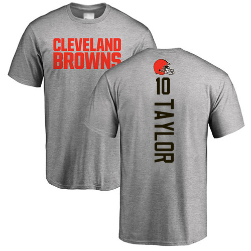 Men Cleveland Browns Taywan Taylor Ash Jersey #10 NFL Football Backer T Shirt->youth nfl jersey->Youth Jersey
